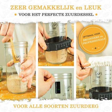 Zuurdesem starter set - 1000 mL fermentatieglas met spatel, Verzenden, Nieuw