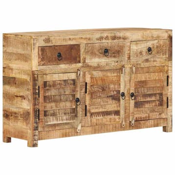 vidaXL Dressoir 110x30x65 cm massief mangohout, Verzenden, Nieuw, Overige houtsoorten, Minder dan 50 cm