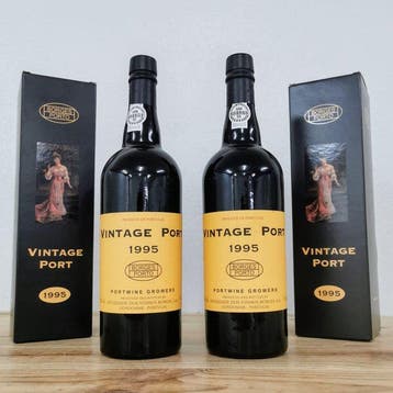 1995 Borges - Vintage Port - Douro - 2 Flessen (0.75 liter), Verzamelen, Nieuw