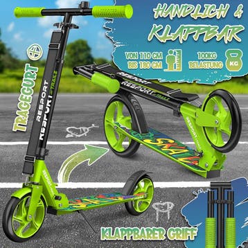 Kinderstep - 2 wielen - Kinder step - Verstelbaar - Groen -, Fietsen en Brommers, Steps, Verzenden, Zo goed als nieuw