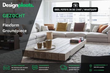 GEZOCHT: Flexform Groundpiece - Directe Inkoop, Ophalen of Verzenden, Zo goed als nieuw, Design Bank Bankstel Zetel Flexform 