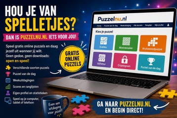 Gratis online puzzelen op Puzzelnu.nl, Een of twee spelers, Nieuw