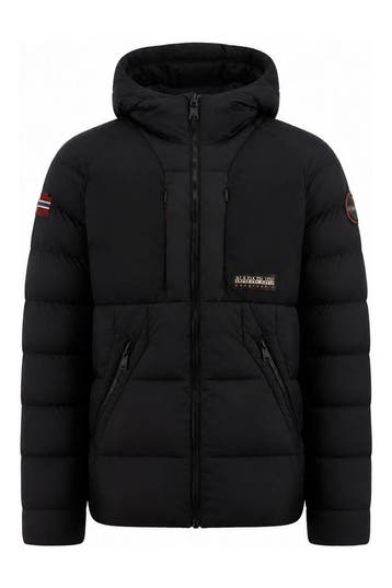 Napapijri Winterjas in maat L Zwart, Verzenden, Gedragen, Zwart, Napapijri