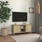 vidaXL Tv-meubel met houten poten 103,5x35x50 cm sonoma, 100 tot 150 cm, Verzenden, Nieuw, Minder dan 100 cm