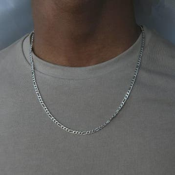 Heren Figaro Ketting - Stoer RVS Punk Hiphop Sieraden Cadeau, Sieraden, Tassen en Uiterlijk, Kettingen, Verzenden, Nieuw