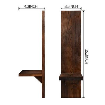 Set van 2 Houten Wandkaarsenhouders – Rustieke Muurkandelaar, Verzenden, Nieuw