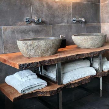 Massieve Eettafel | Boomstamtafels | Boomstammeubels | Uniek, Vijf personen of meer, Metaal, Nieuw, 200 cm of meer