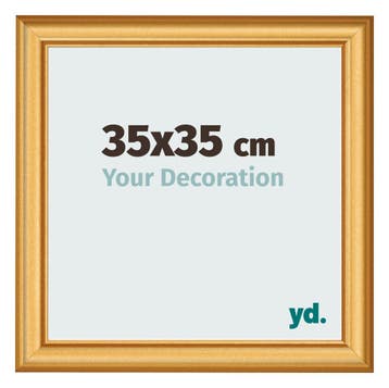 Fotolijst 35x35 cm - Goud Mat - MDF - Lazio, Verzenden, Nieuw