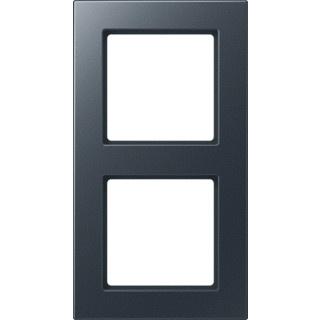 Jung A 550 afdekraam 2-voudig antraciet - A5582BFANM, Nieuw, Stopcontact