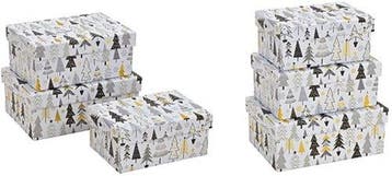 Geschenkdoos Giftbox winterbos 26x32x10 cm, Ophalen of Verzenden, Nieuw