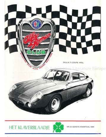 1984 ALFA ROMEO CLUB HET KLAVERBLAADJE 25 NEDERLANDS, Nieuw, Alfa Romeo, Author