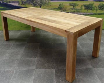 Krista dining tuintafel 220x100xH77,5 cm teak, Tuin en Terras, Ophalen of Verzenden, Nieuw, Teakhout