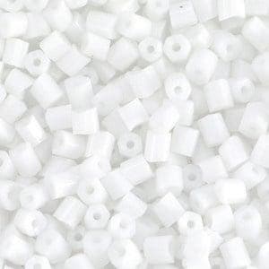 20 gram Glaskralen Rocailles Special Buggles 6/0 (4mm) White, Ophalen of Verzenden, Nieuw, Kraal