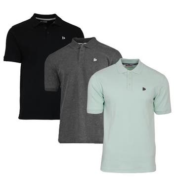 Donnay Donnay Heren - 3-Pack - Polo shirt Noah - Zwart /, Verzenden, Nieuw