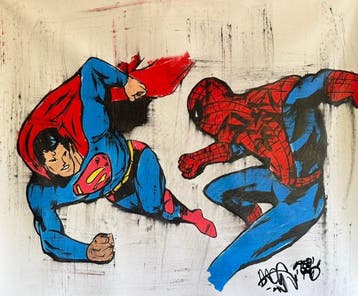 Freda People - Superman VS Spiderman Sketch XXL