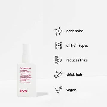 EVO Love Perpetua Shine Drops - 50ml, Ophalen of Verzenden, Nieuw, Gel, Wax, Haarlak of Mousse