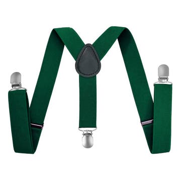 Fako Fashion - Kinder Bretels - Effen - 65cm - Donkergroen, Verzenden, Nieuw