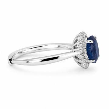 Zonder minimumprijs - Ring Verguld Saffier - 18kt, Nieuw