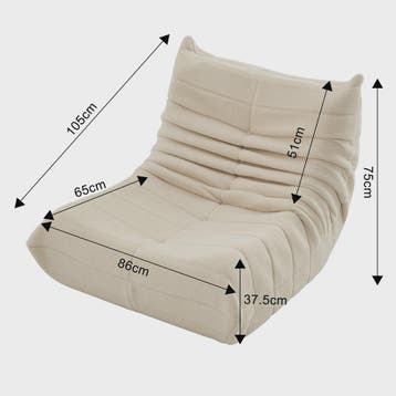 XXL Design Beanbag van Lamswol - Comfortabele Zitzak als Sof, Verzenden, Nieuw