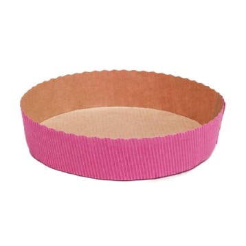 Bakvorm Karton Rond Ø15,5x3,5cm Roze (per stuk), Verzenden, Nieuw