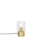 Art Deco tafellamp goud met glas - Laura, Huis en Inrichting, Lampen | Tafellampen, Verzenden, Nieuw, Glas, Art Deco