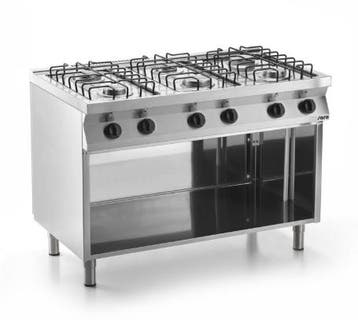 Gasfornuis Met Onderstel | 6 Pit | 1200x700x(H)850mm Saro, Zakelijke goederen, Verzenden, Nieuw in verpakking