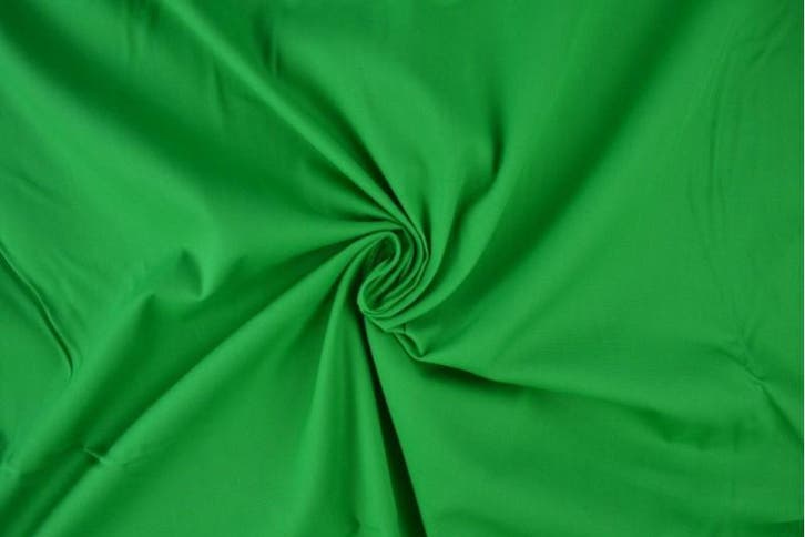 10 meter poplin katoen - Groen, Hobby en Vrije tijd, Stoffen en Lappen, 120 cm of meer, 200 cm of meer, Groen, Nieuw, Katoen, Ophalen of Verzenden