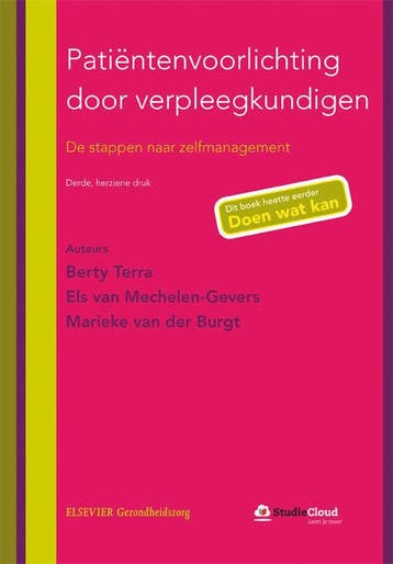 Patientenvoorlichting door verpleegkundigen - Berty Terra, Verzenden, Zo goed als nieuw, Berty Terra