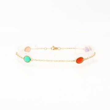 Armband - 18 karaat Geel goud, Amethist, Chrysopaas &, Nieuw
