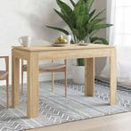 vidaXL Eettafel 120x60x76 cm bewerkt hout sonoma, Huis en Inrichting, Tafels | Eettafels, Verzenden, Nieuw