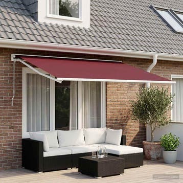 vidaXL Vervangingsdoek voor zonnescherm Bordeaux Rood 250 x, Verzenden, Nieuw