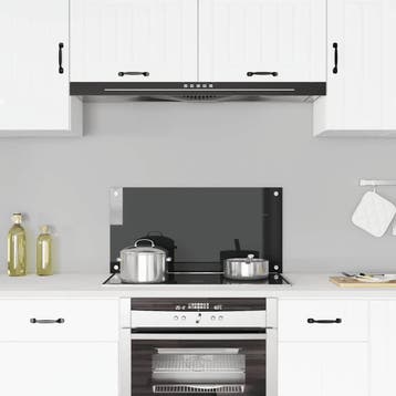 vidaXL Spatscherm keuken 80x40 cm gehard glas zwart, Verzenden, Nieuw