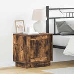 vidaXL Nachtkastje 2 pcs Gerookt eiken 44 x 34,5 x 45 cm, Minder dan 45 cm, Verzenden, Nieuw, Minder dan 55 cm