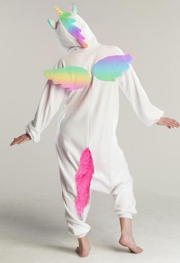 KIMU® Onesie Regenboog Pegasus Pak L-XL Eenhoornpak Kostuum, Maat 52/54 (L), Carnaval, Nieuw, Ophalen of Verzenden