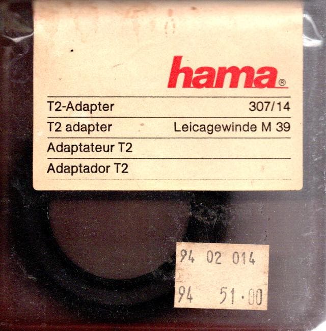 Hama T2Adapter voor Leicagewinde M39 (307/14) (Nieuw), Audio, Tv en Foto, Fotografie | Fotostudio en Toebehoren, Nieuw, Verzenden