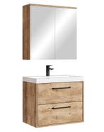 Badkamermeubel Set Florence 01 60 cm – Kastanje Eiken, Huis en Inrichting, Badkamer | Badkamermeubels, Verzenden, Nieuw, Wastafelkast