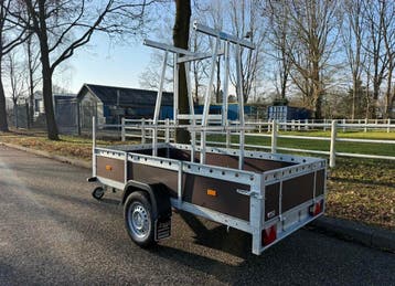 Steigeraanhanger bakwagen + steigerbok 250x130 750kg BEZORGD, Verzenden, Nieuw, Overige typen, 2 tot 5 meter