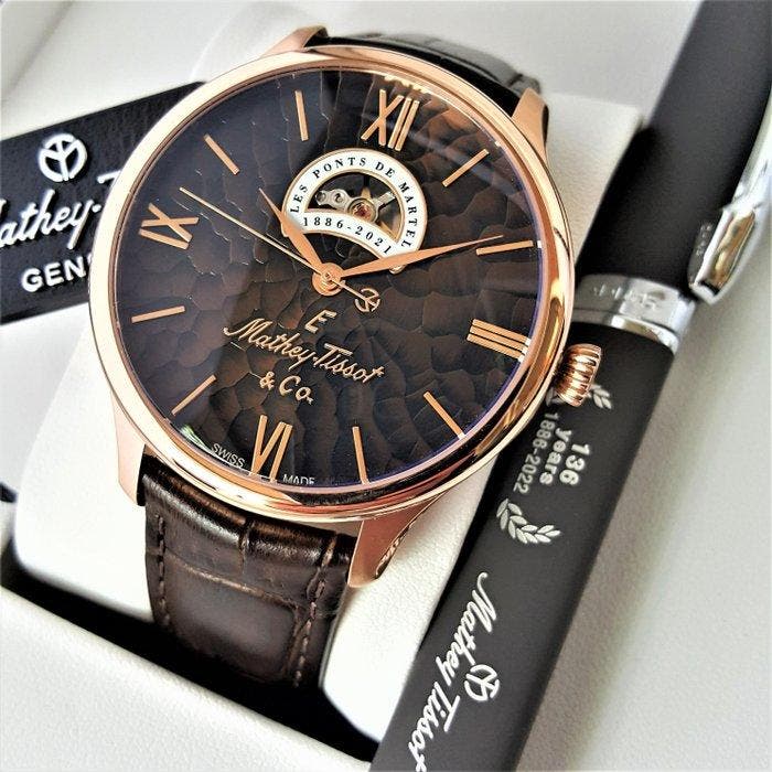 Mathey-Tissot - Automatic - Swiss Open Heart - Limited, Sieraden, Tassen en Uiterlijk, Horloges | Heren