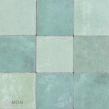 Zellige Verde 10x10 turquoise mix wandtegels, Verzenden, Nieuw