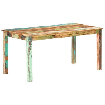 vidaXL Eettafel 160x80x76 cm massief gerecycled hout, Verzenden, Nieuw