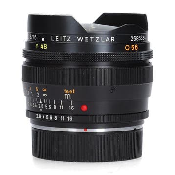 Leica Elmarit-R 16mm f/2.8 Fisheye - Fisheye, Ophalen of Verzenden, Zo goed als nieuw