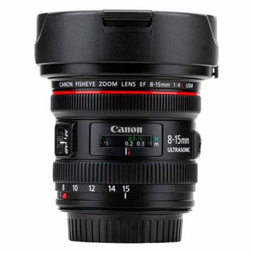 Canon EF 8-15mm f/4L Fisheye USM met garantie, Audio, Tv en Foto, Gebruikt, Canon, Fisheye-lens, Ophalen of Verzenden