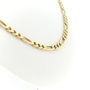 Gouden Figaro schakelketting, Sieraden, Tassen en Uiterlijk, Kettingen, Ophalen of Verzenden, Gebruikt, Goud, Goud