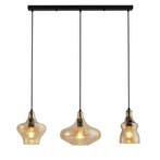 Hanglamp - 3 Lichts - Langwerpig - Eetkamer - Aurello amber, Verzenden, Nieuw