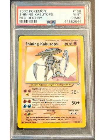 Shining Kabutops (NDE 108) PSA 9 (MK), Ophalen of Verzenden, Nieuw