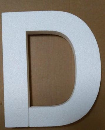 Alfabet Styropor Piepschuim letter D Smaller lettertype, Ophalen of Verzenden, Nieuw