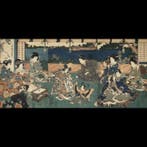 Utagawa Toyokuni III (Kunisada) – Genji-scène “Dans van de
