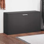 vidaXL Schoenenbank Zwart 80x24x45 cm Bewerkt Hout, Huis en Inrichting, Verzenden, Nieuw