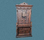 Kabinet - Hout - Kledingkast met spiegeldeur - Hoogte: 217