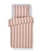 HEMA Dekbedovertrek 140x200/220cm zacht katoen strepen roze, Verzenden, Nieuw